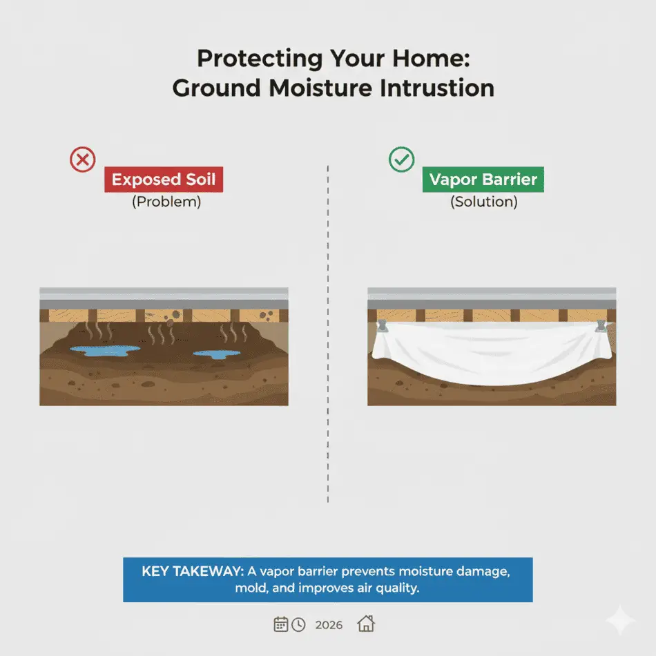 Ground moisture intrusion