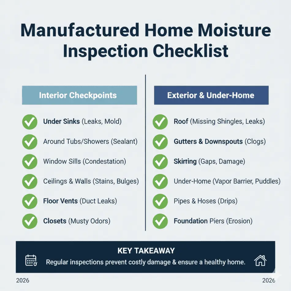 Moisture inspection checklist