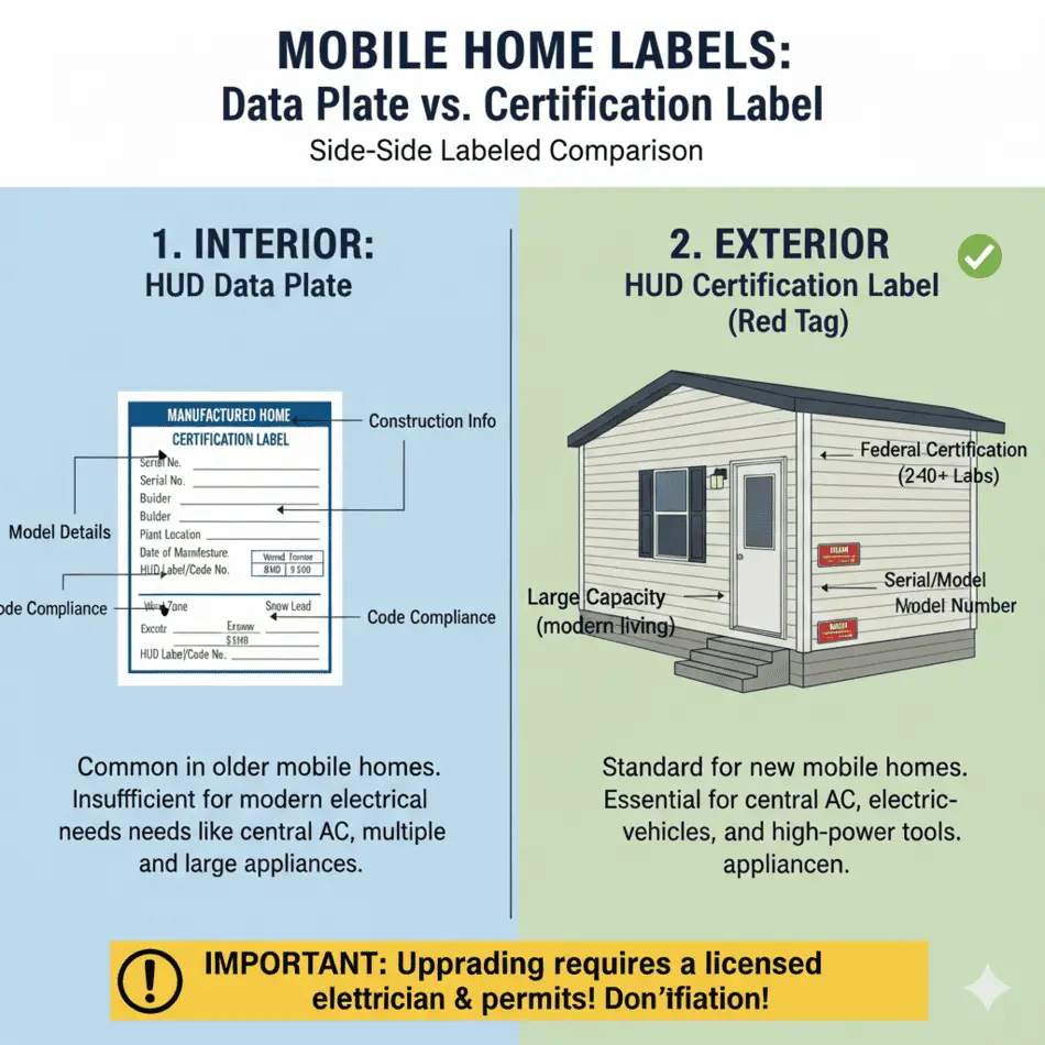 “HUD Data Plate vs Certification Label”