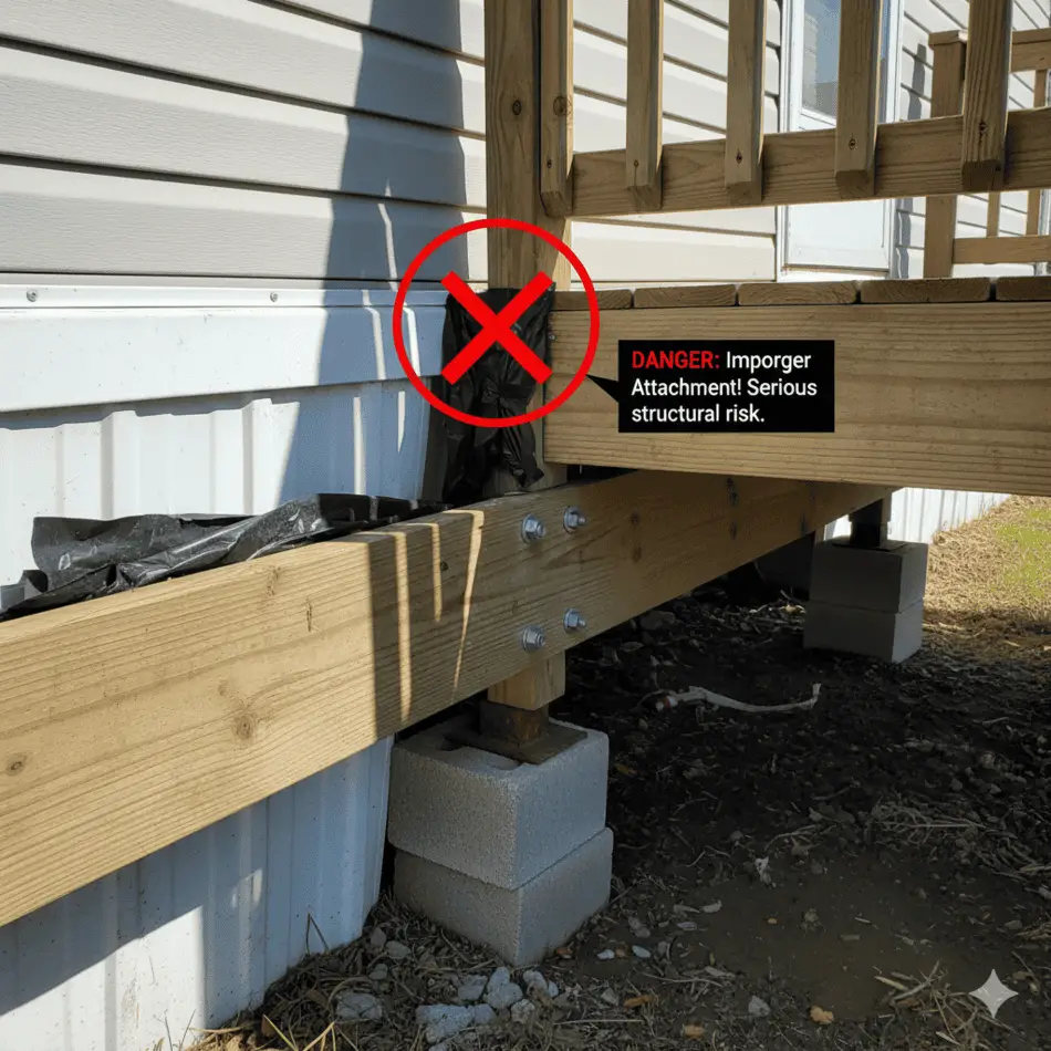 Improper Deck Attachment