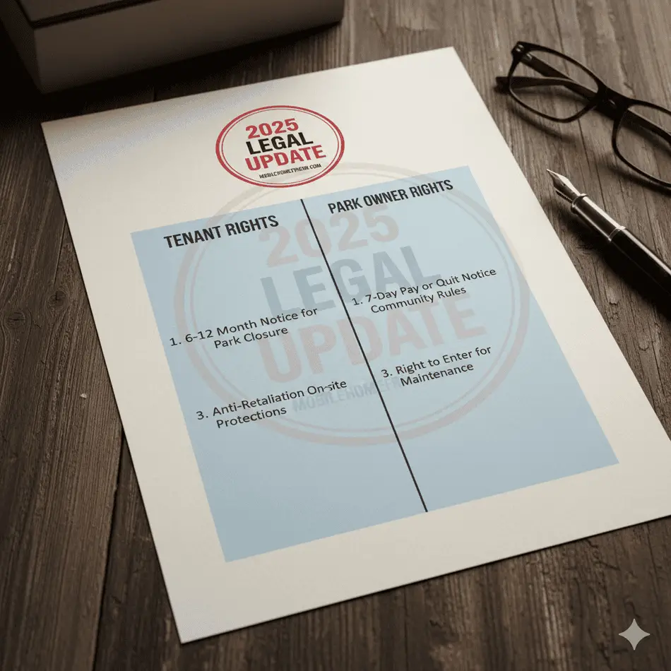 Mobile Home Legal Rights Chart