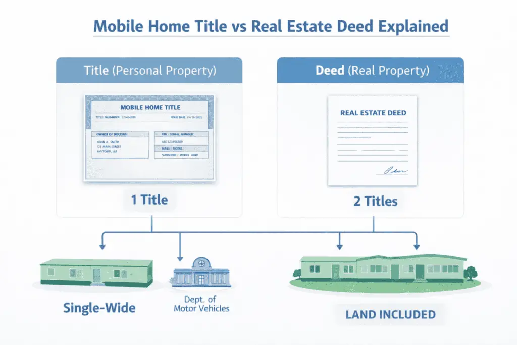Mobile Home Title vs Real Estate Deed Explained