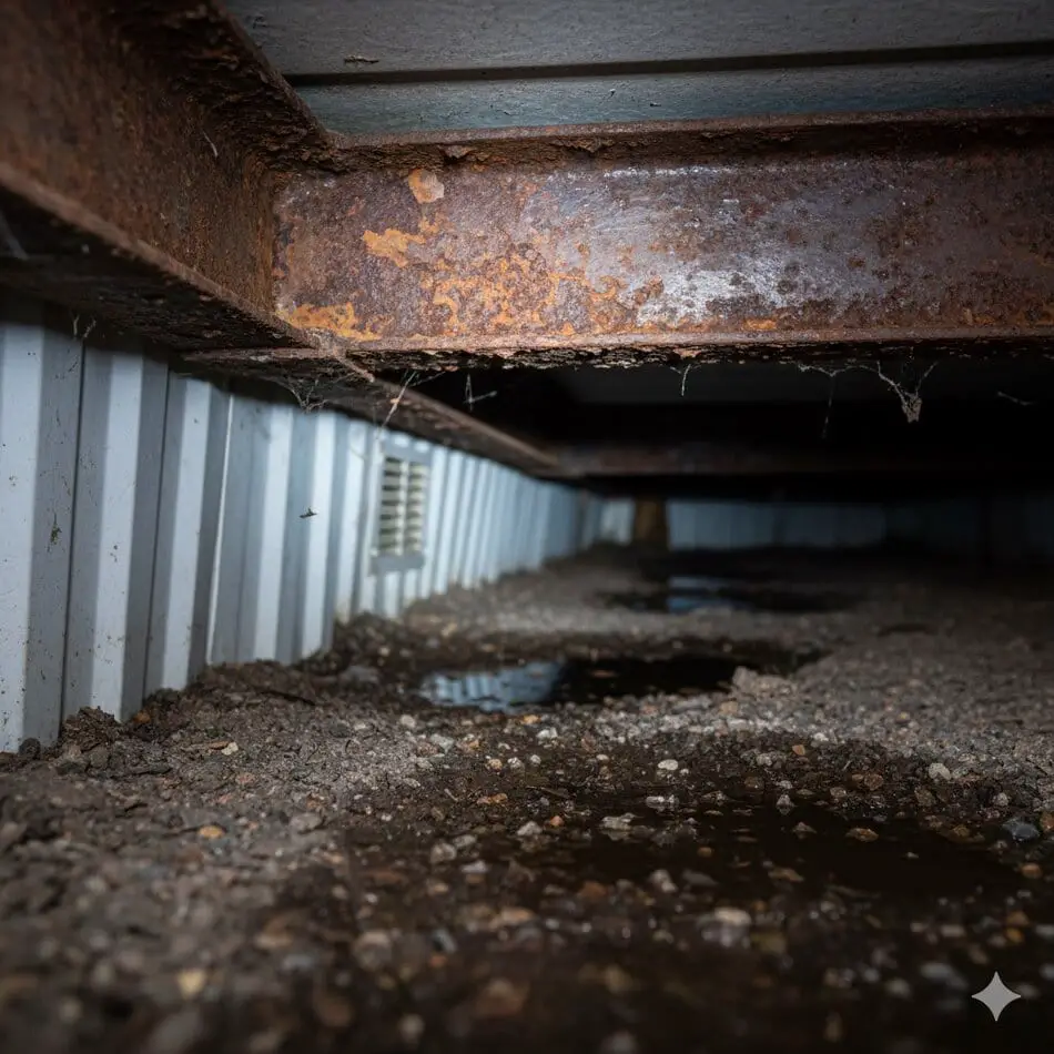 Rusted Steel Chassis Beam