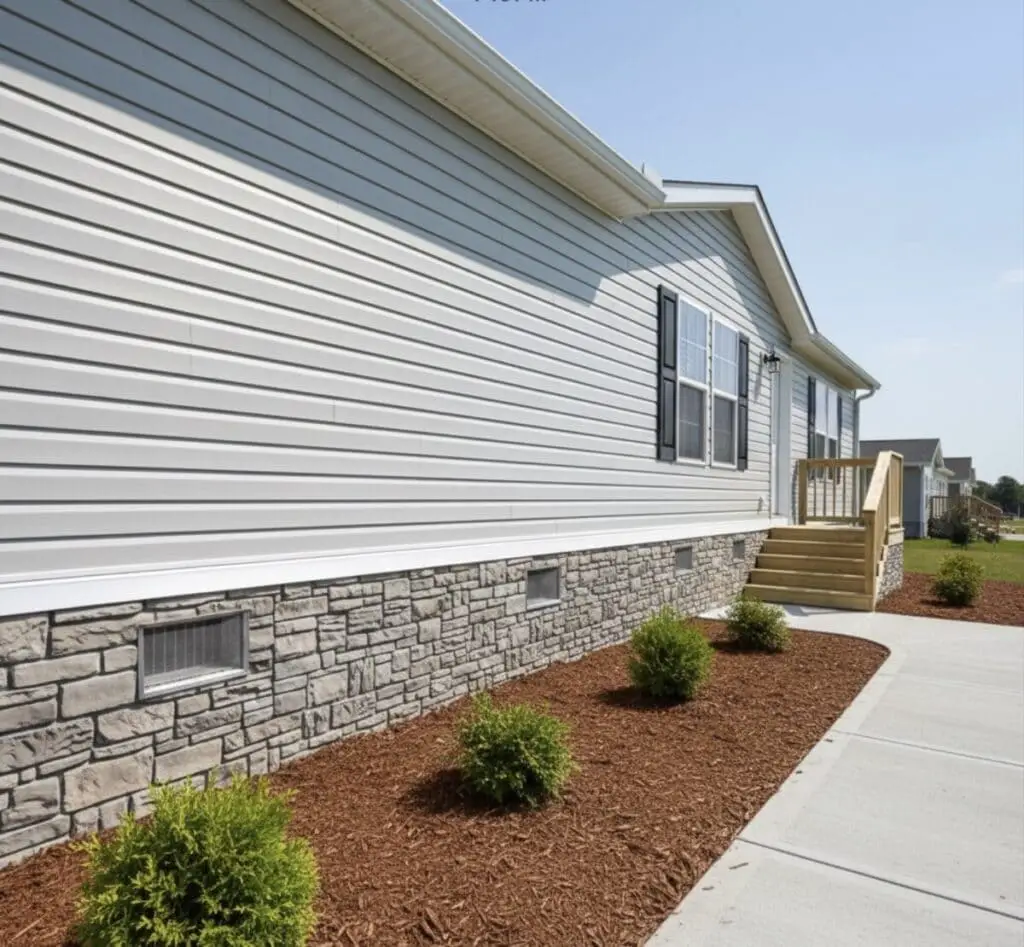 Mobile Home Skirting With Proper Venting