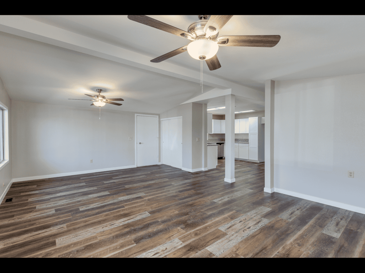 Mobile Home Living Room After New Flooring 2