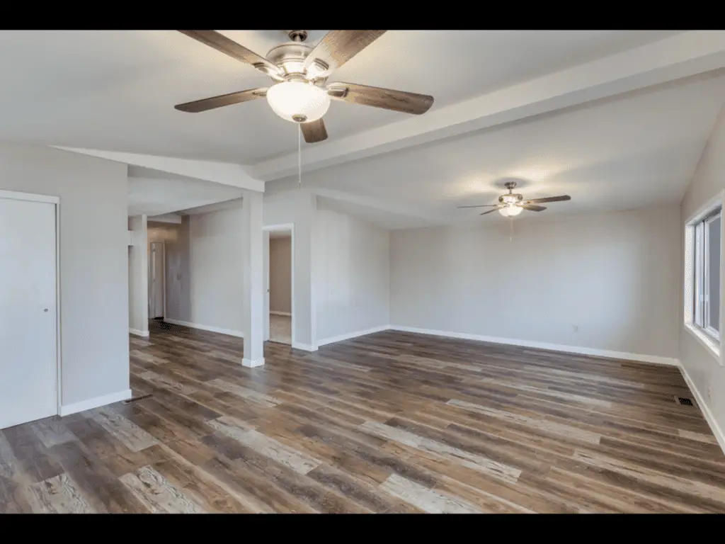 Mobile Home Living Room After New Flooring 1