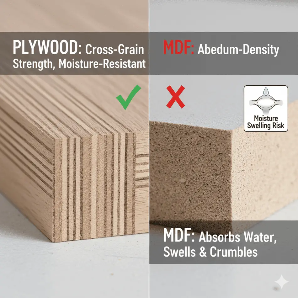 Plywood Vs. Particle Board