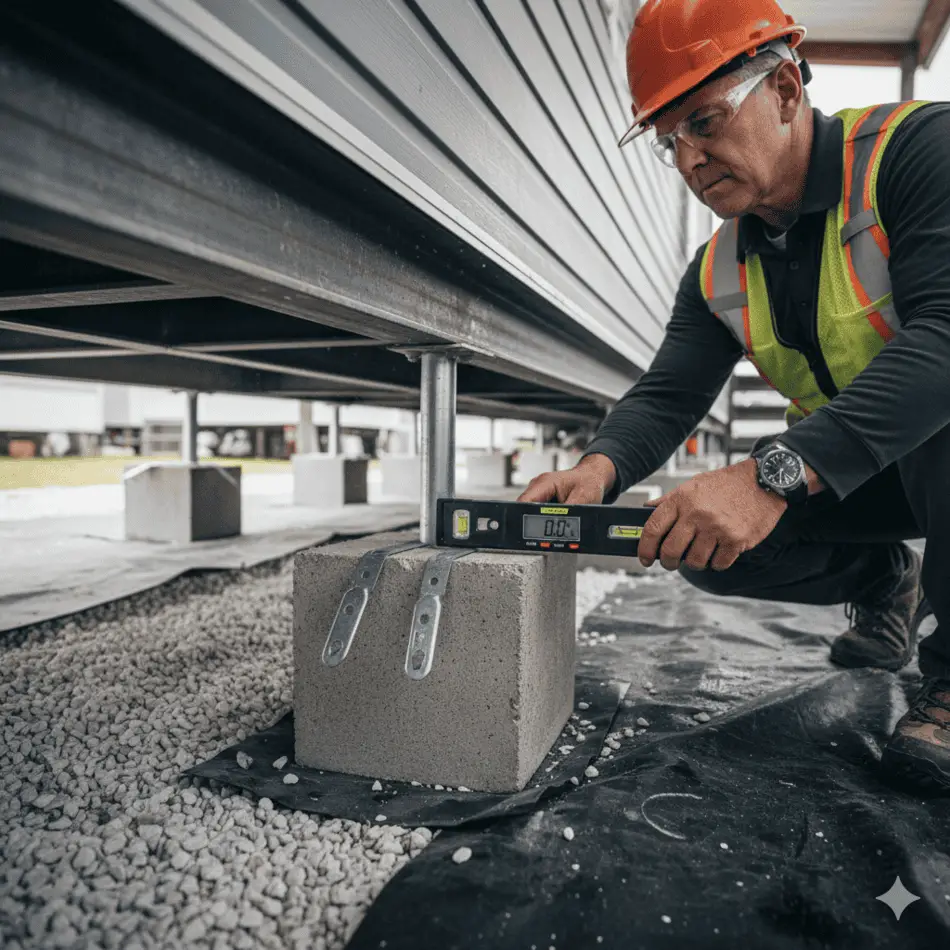 Professional mobile home foundation inspection