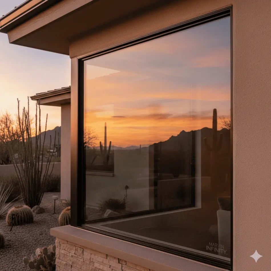 Marvin Infinity fiberglass windows installed in a Phoenix home.