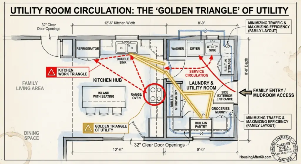 Utility Room Circulation