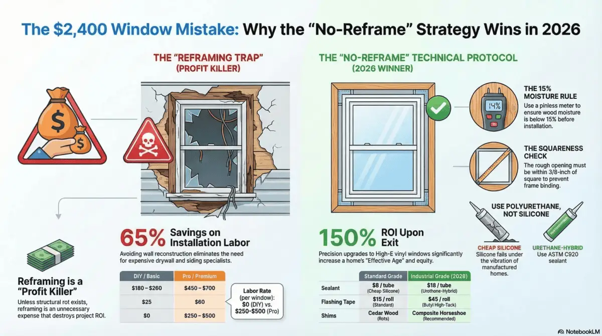 Reframing For Mobile Home Windows